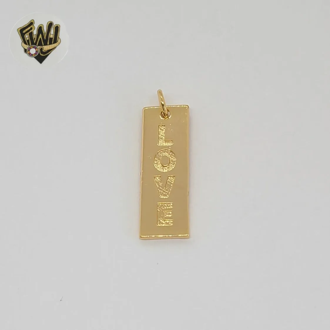 (1-2198-2) Gold Laminate - Love Medal Pendants - BGO