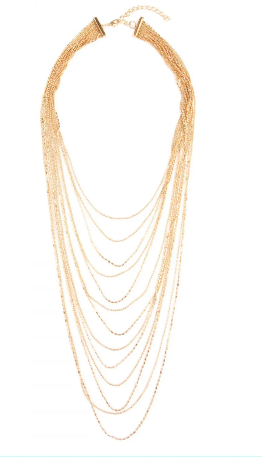 13 Line Tiered Necklace ( 3 colors )