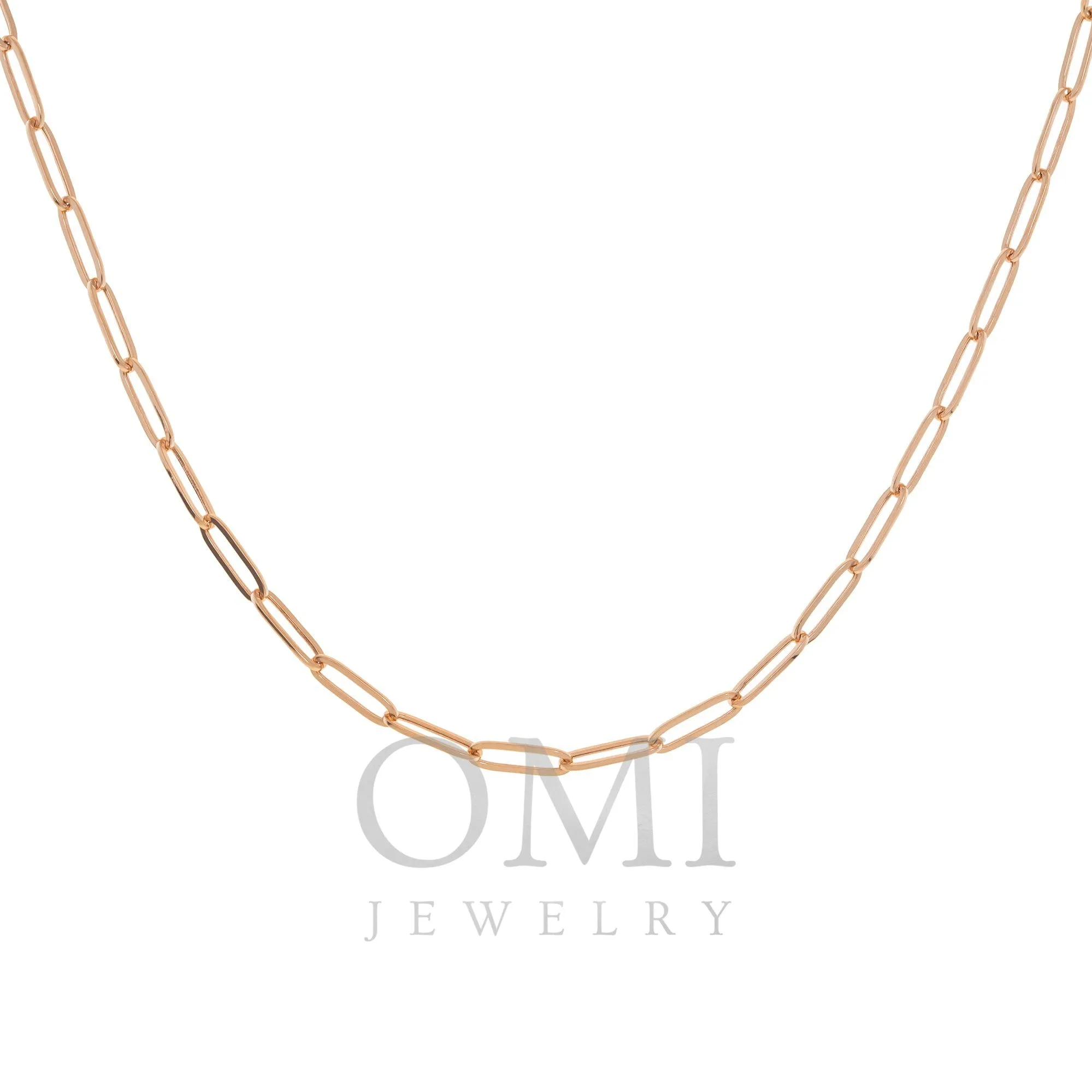 14K GOLD 1MM PAPER CLIP CHAIN