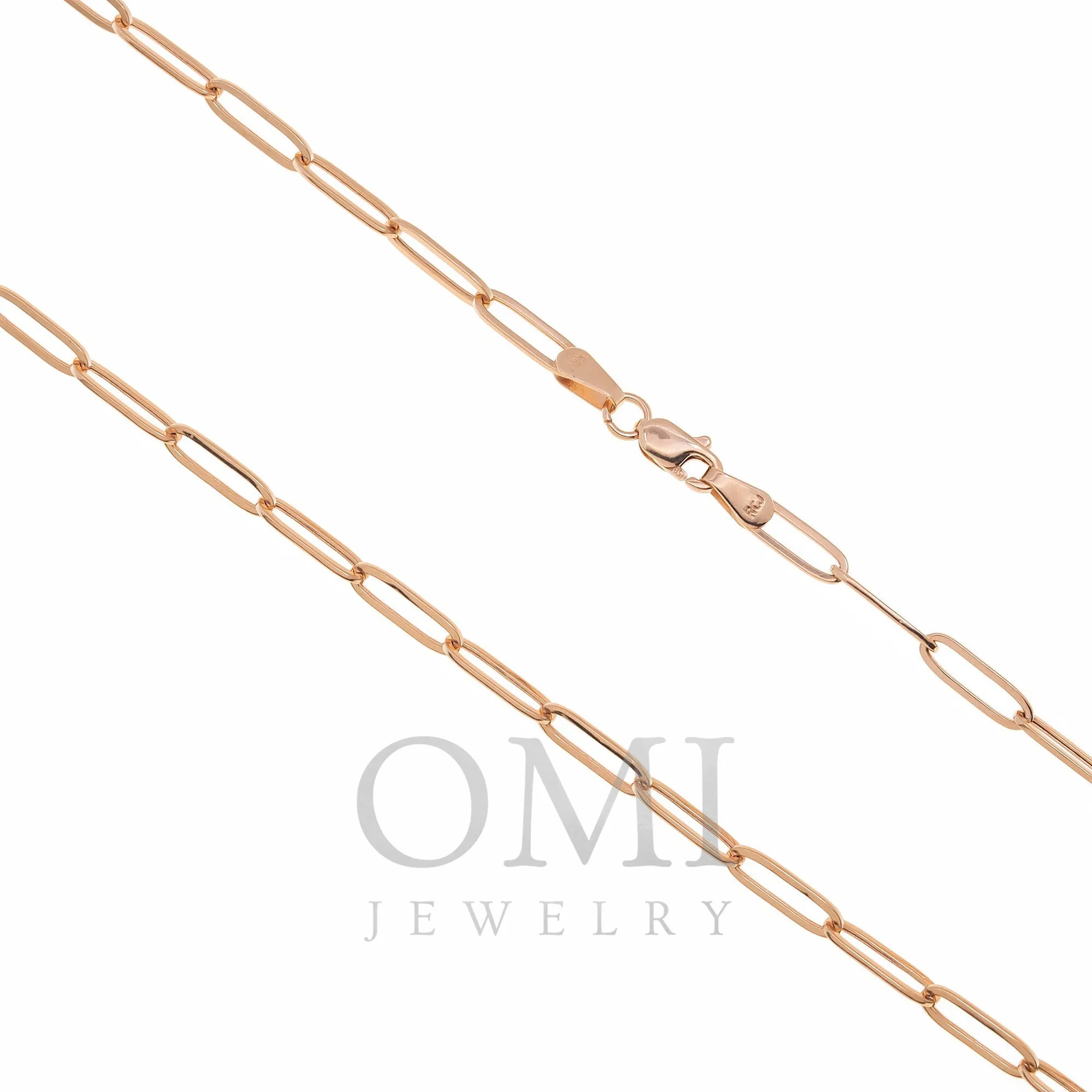 14K GOLD 1MM PAPER CLIP CHAIN