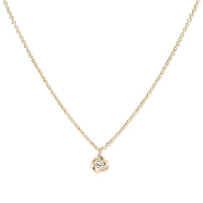 18K Mini Carved Diamond Necklace