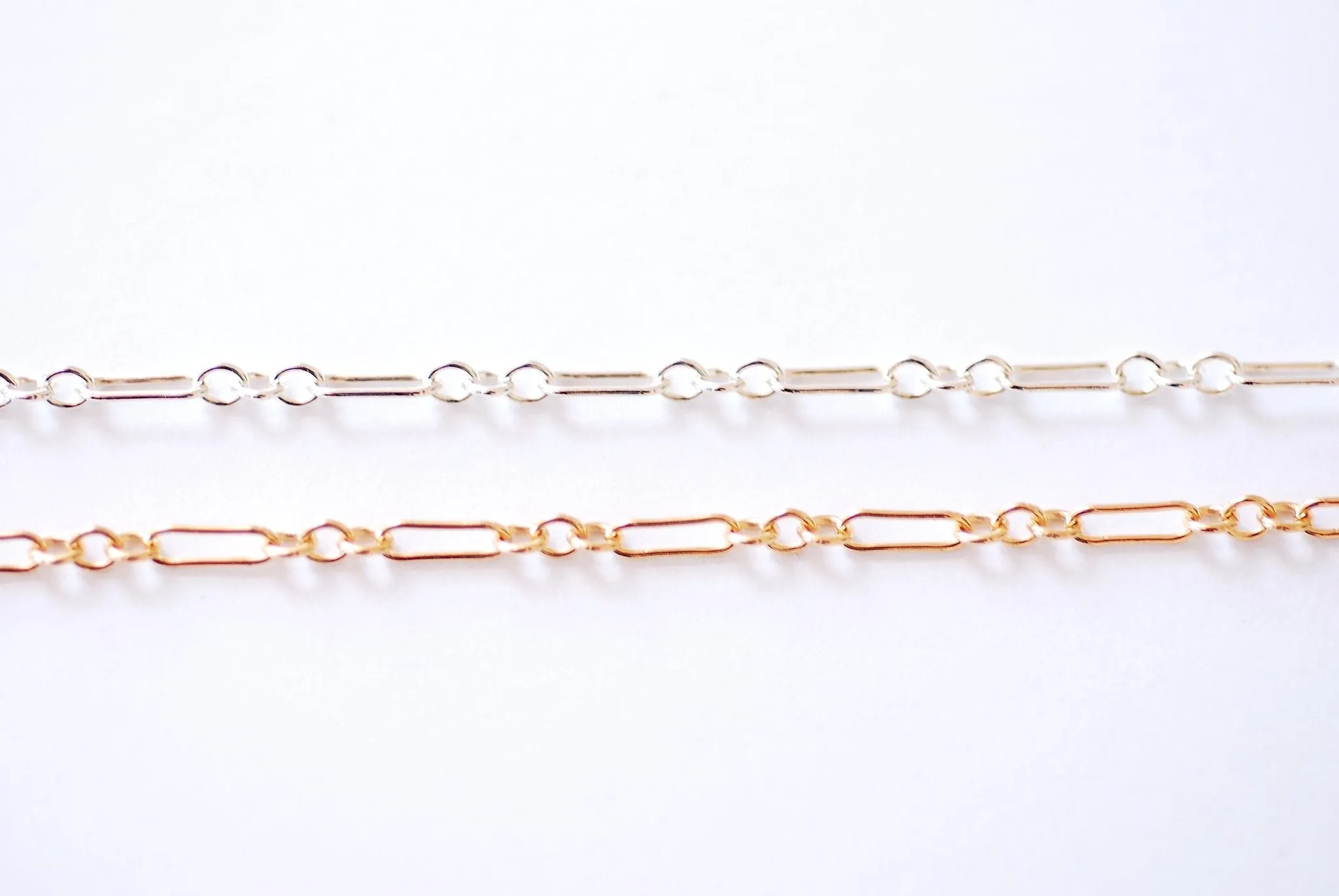 2mm Width Long and Short Gold Filled or Sterling Silver Chain l Wholesale Chain Findings Long and Short Chain l Permanent Jewelry