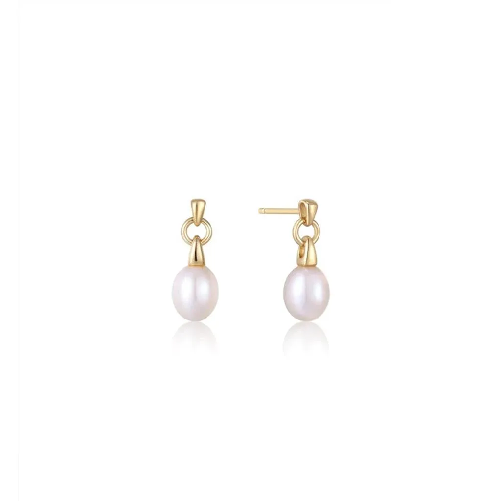 Ania Haie Pearl Drop Stud Earrings