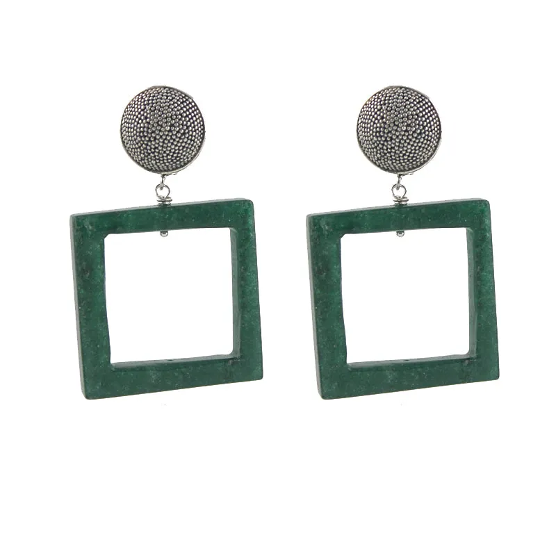 Aventurine Granulation Clip On Earrings