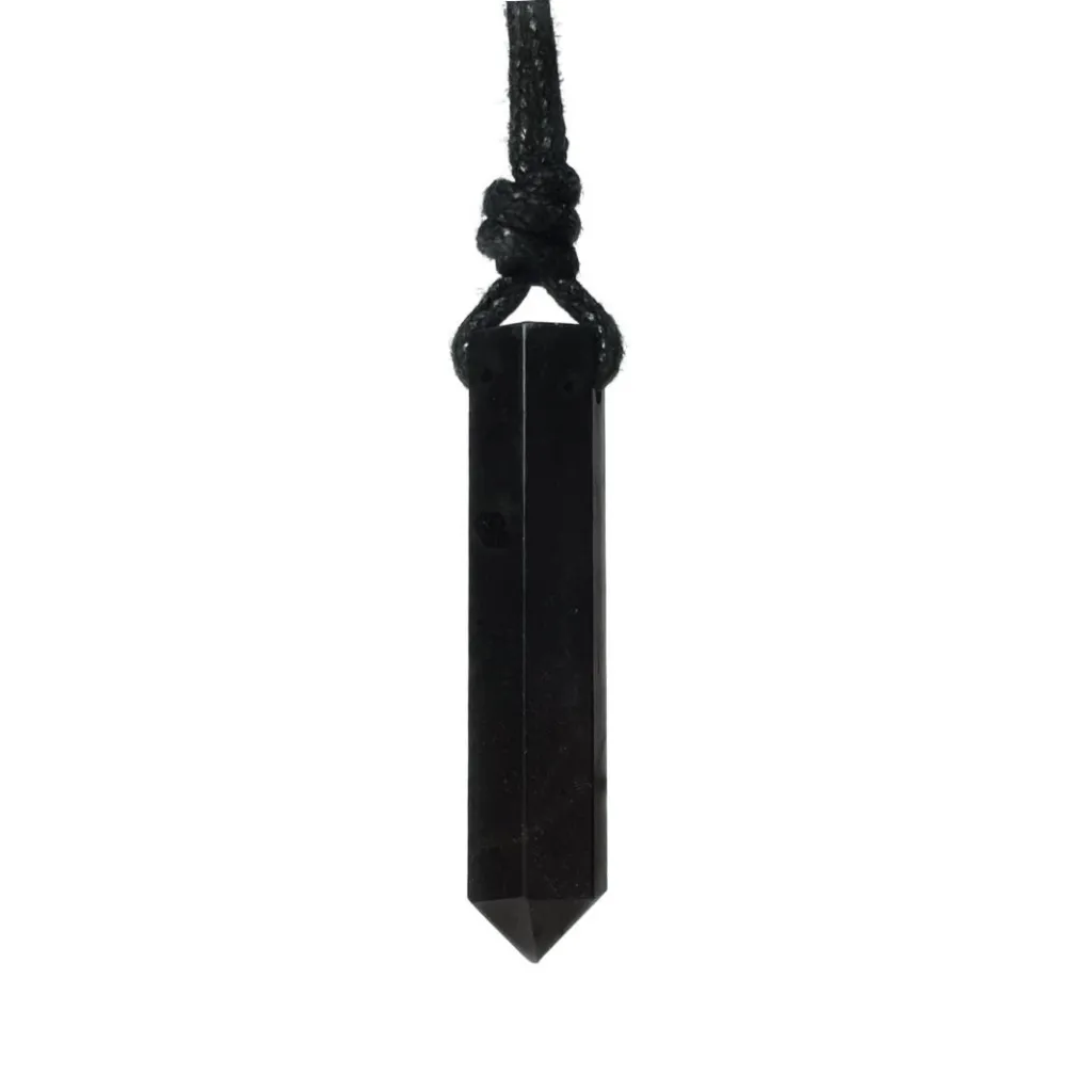 Black Tourmaline Point Necklace - EMF Protection