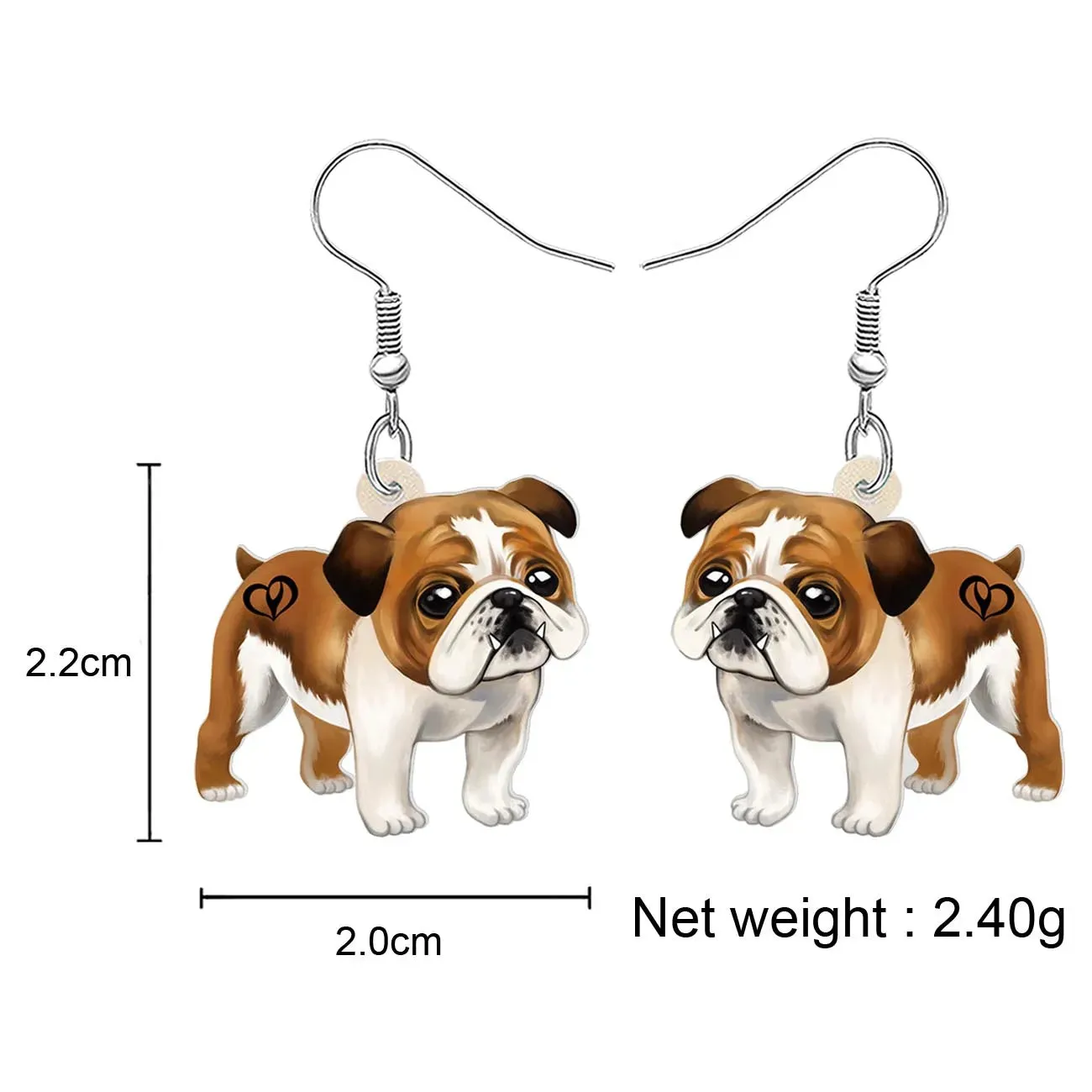 Bulldog Earrings For Women / Drop Earrings For Dog Lovers