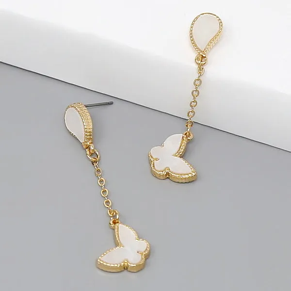 Butterfly Chain Drop Earrings