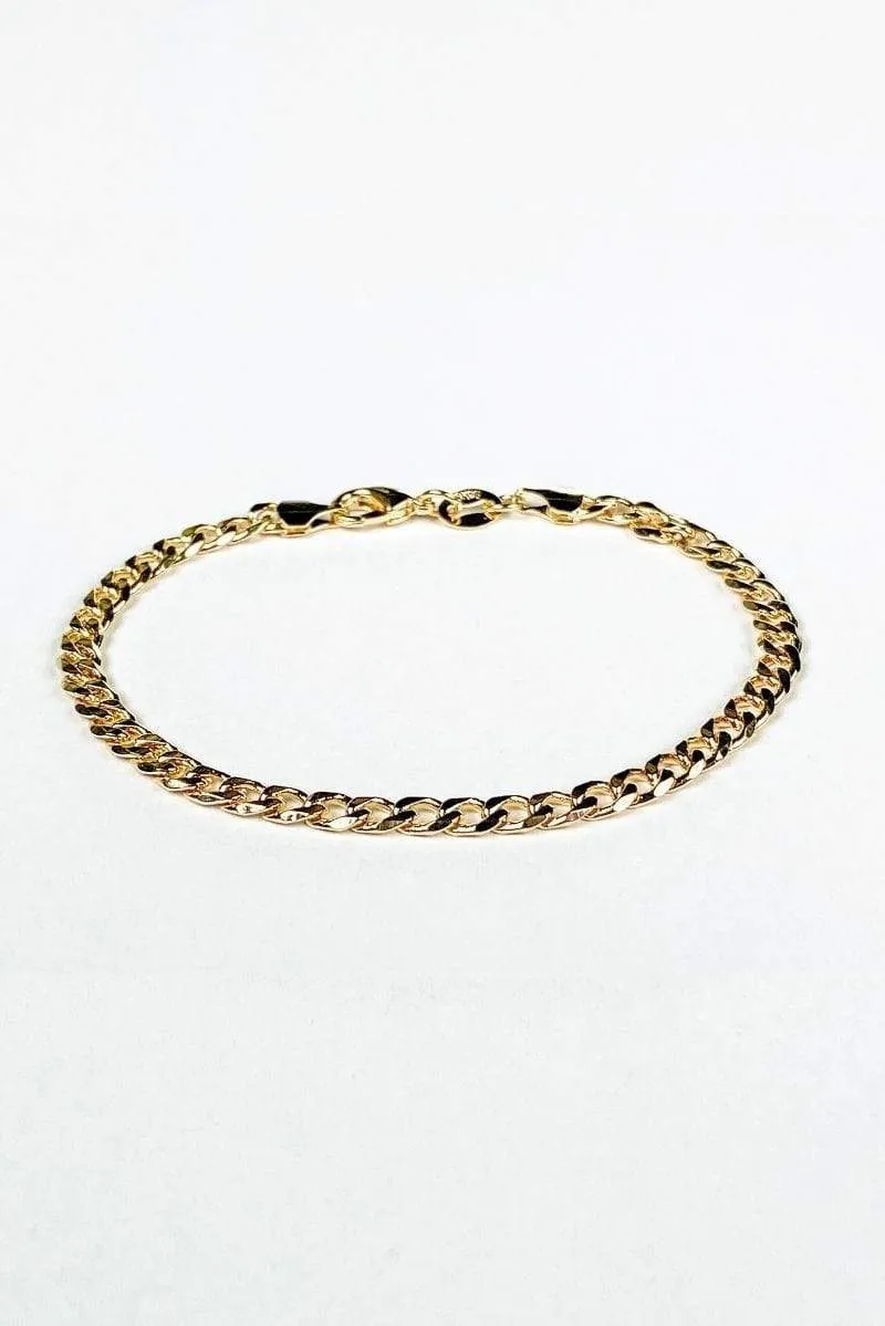 Caelan Curb Chain Bracelet 18k Gold