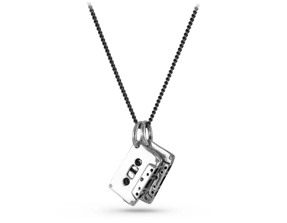 Cassettes Necklace - Silver