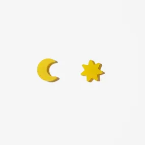 Celestial Stud Earrings in Sunshine Yellow