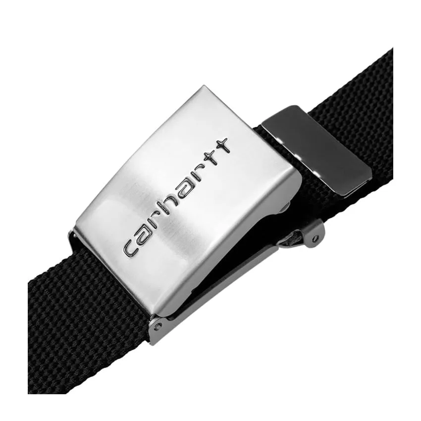 Cintura Carhartt WIP  Clip Belt Chrome Nero