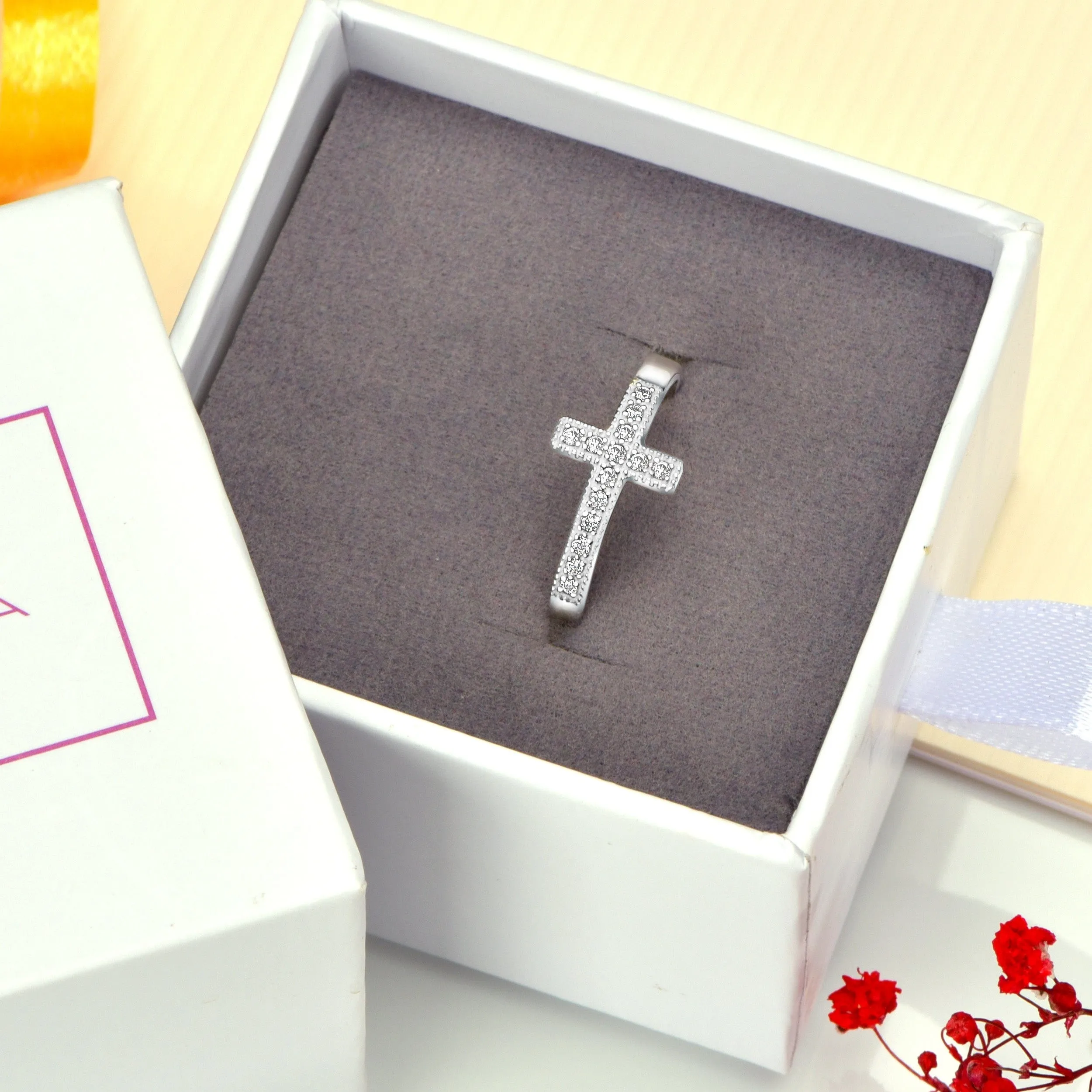 Classic Sideways Cross Rings Sterling Silver