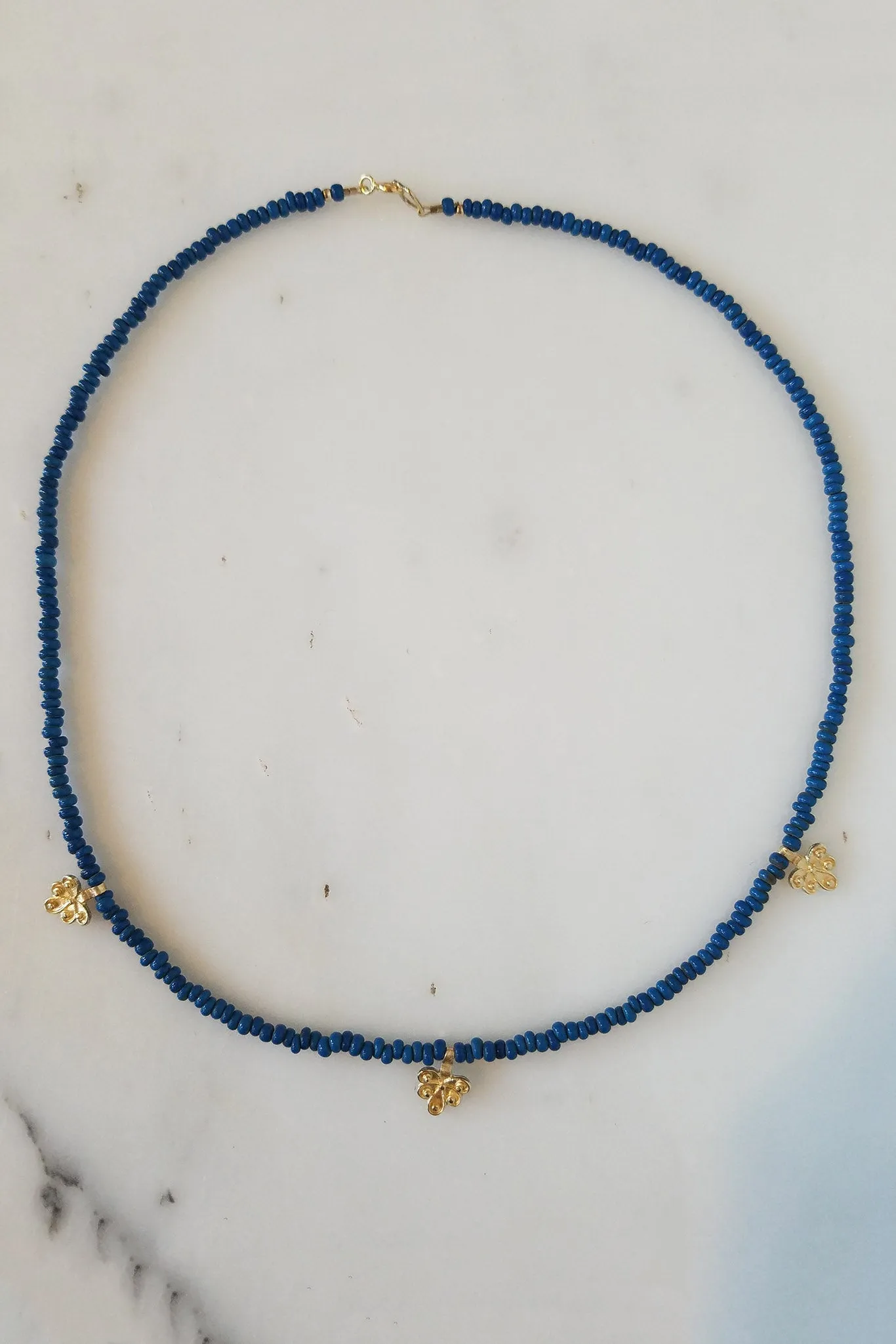 Cobamae 3 Charm Choker - Indigo