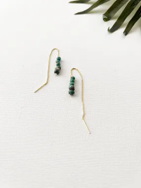 confetti threader earrings - turquoise mix II