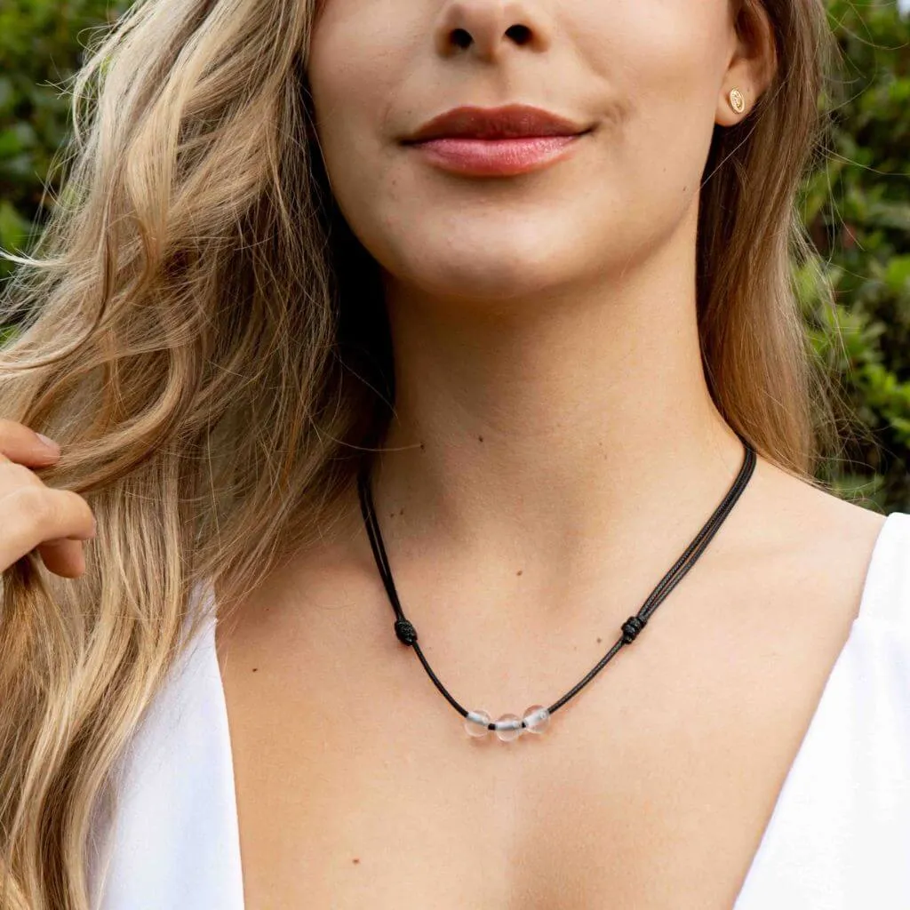 Crystal Quartz Beaded Choker Necklace