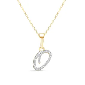 Cursive Diamond Initial Necklace