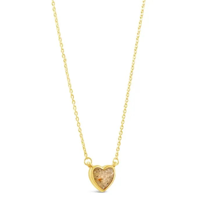 Delicate Dune Heart Necklace - Gold