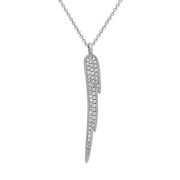 Diamond Angel Wing Pendant