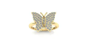 Diamond Butterfly Ring NIJ010