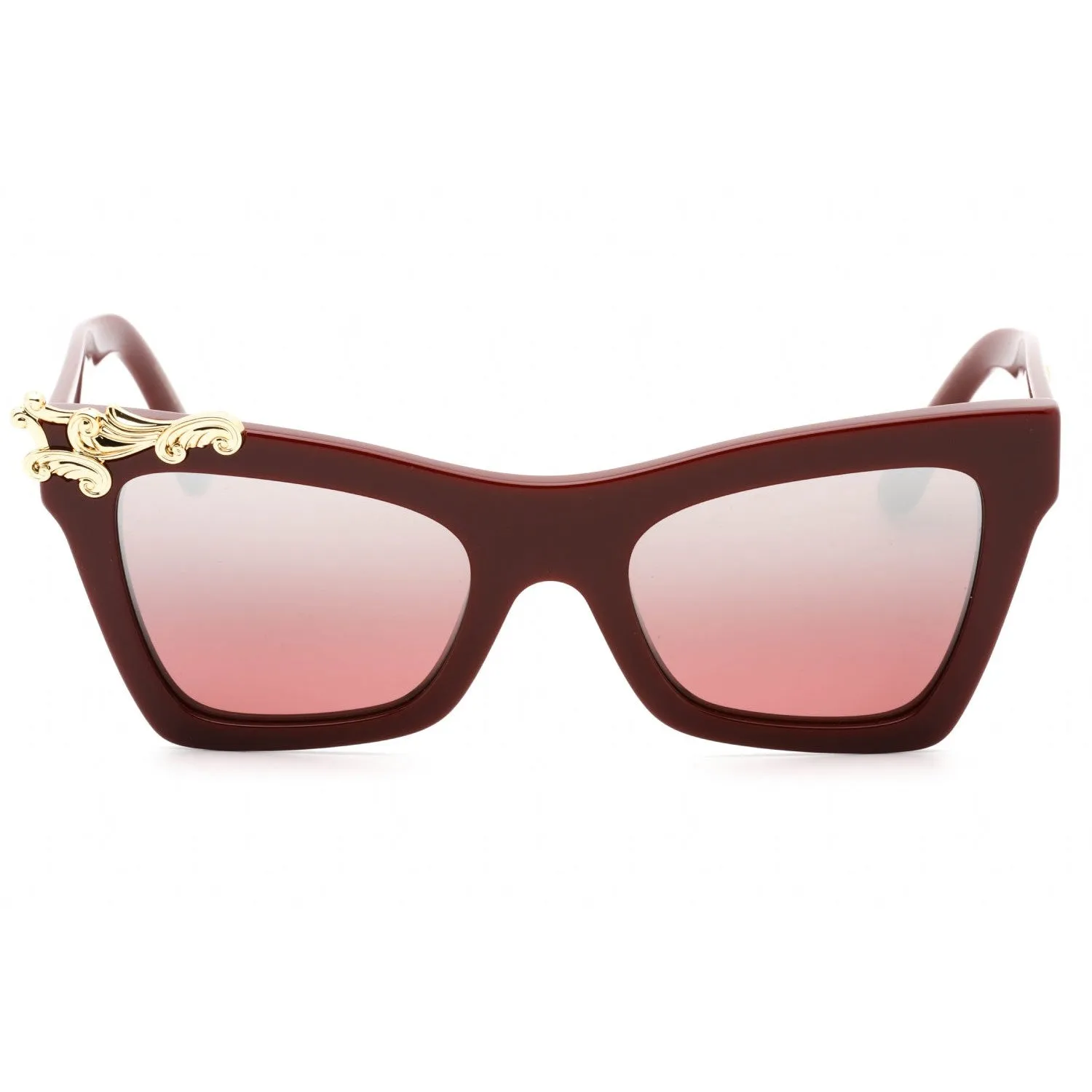 Dolce & Gabbana 0DG4434 Sunglasses Bordeaux / Pink Mirror Silver Gradient Women's