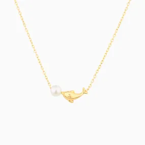 Dolphin Play Pearl Necklace