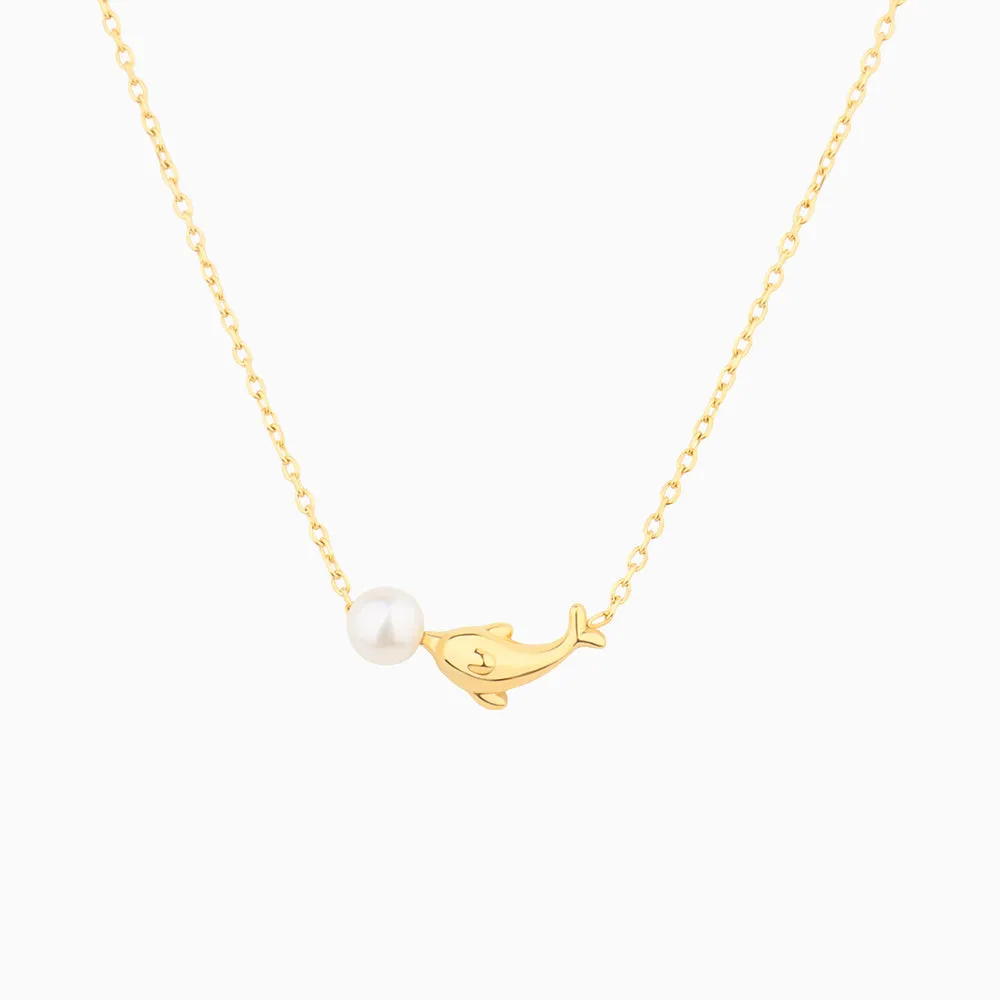 Dolphin Play Pearl Necklace