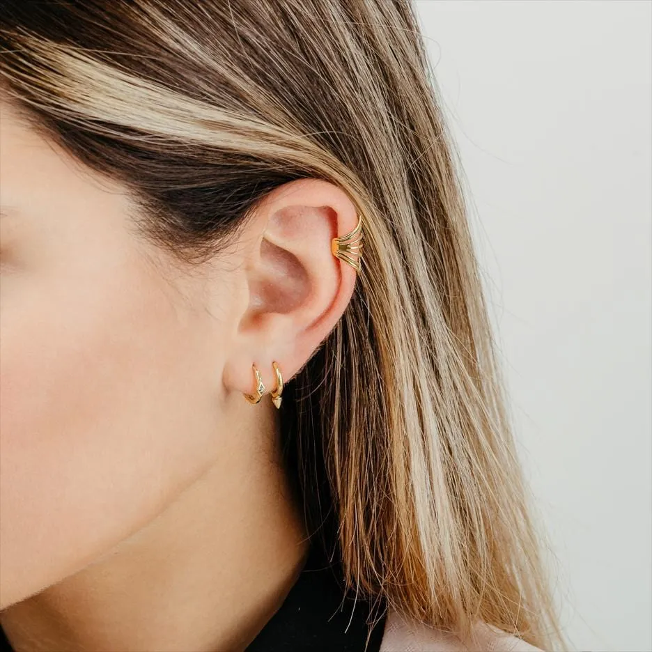 Ear Cuff Rock Oro