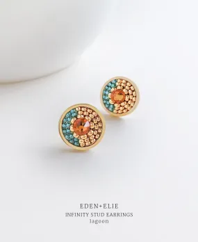 EDEN   ELIE Infinity stud earrings - lagoon