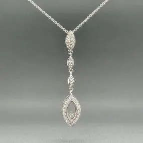 Estate 14K W Gold 0.24ctw H/SI1-2 Diamond Pendant