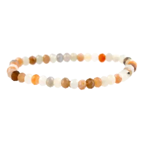 Faceted Multi-Colored Moonstone Gemstone Bracelet