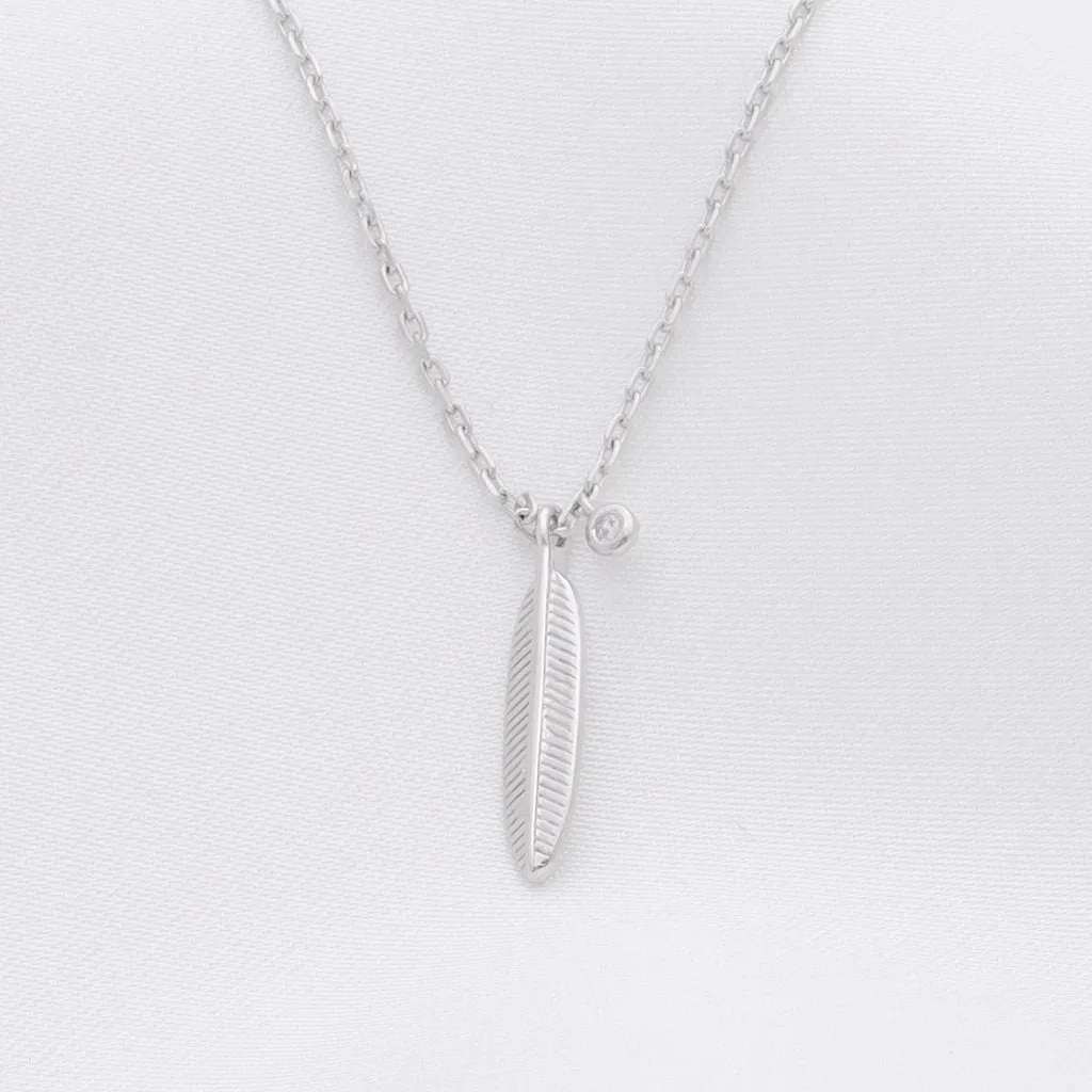 Feather Sterling Silver Necklace