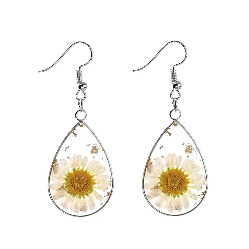 Floral Pendant Drop Earring