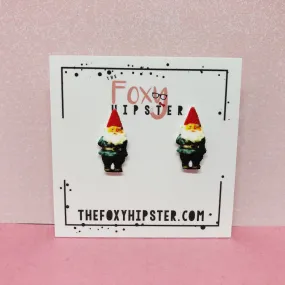 Garden Gnome Stud Earrings