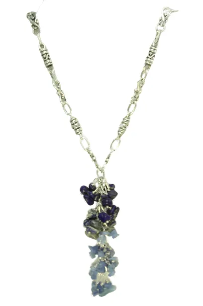 Gemstone Long Cluster Chain Necklaces