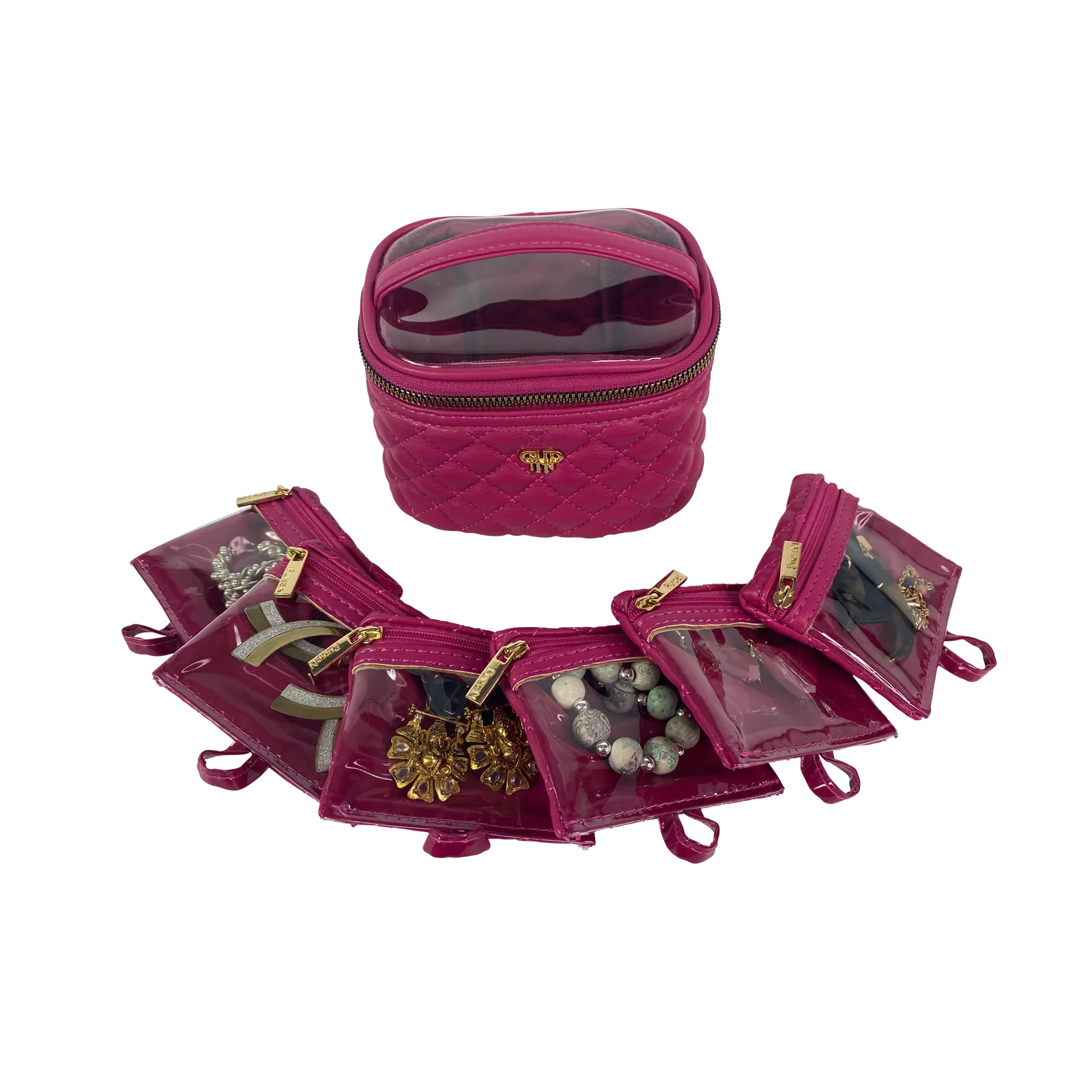 Getaway Jewelry Case - Magenta Quilted