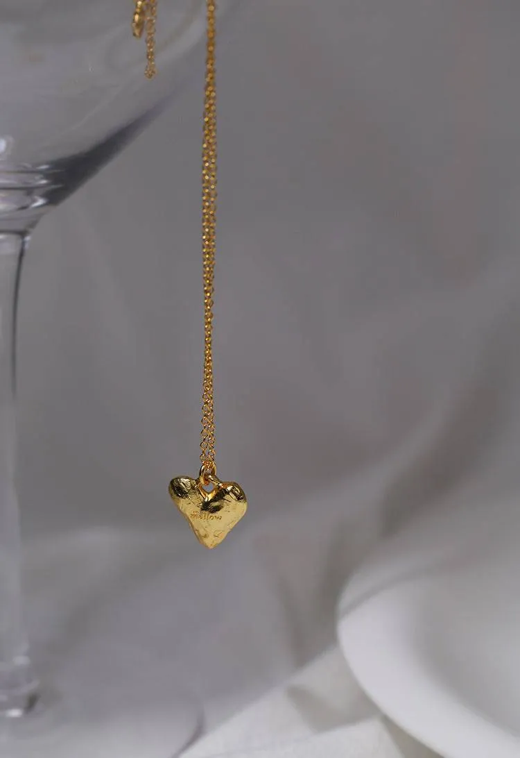 Gold Heart Pendant Necklace