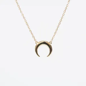 Gold Plated Small Moon Necklace