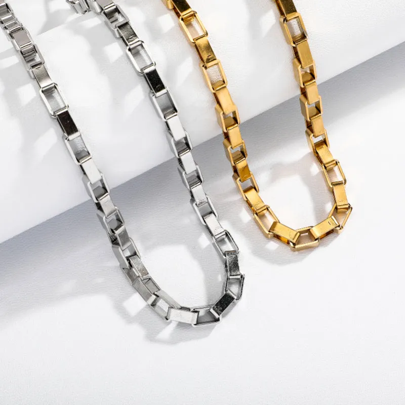 Hip Hop 4/6mm Stainless Steel Clavicle Chain