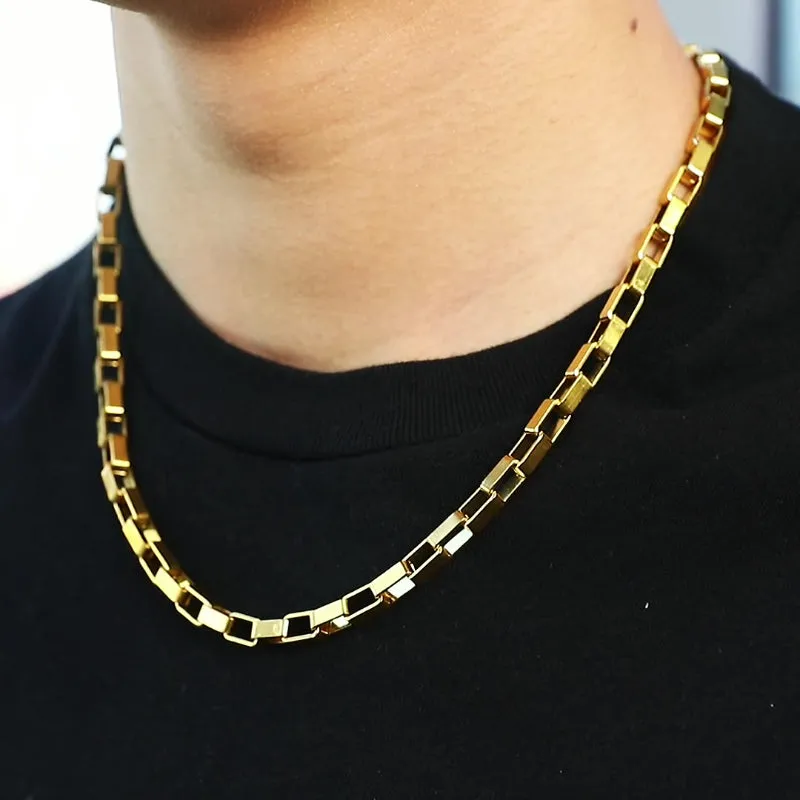 Hip Hop 4/6mm Stainless Steel Clavicle Chain