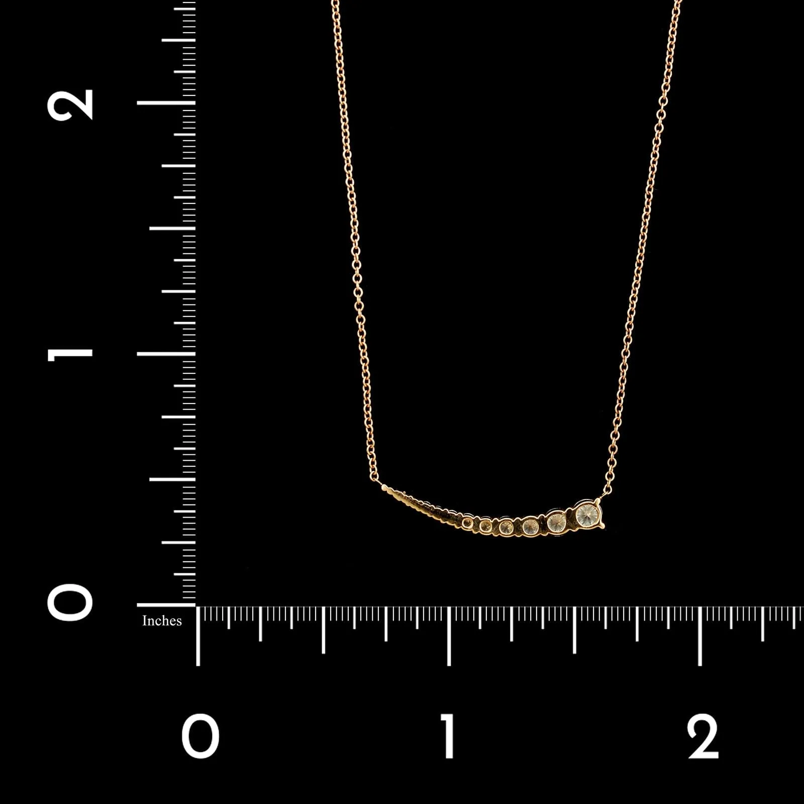 Jade Trau 18K Rose Gold Estate Diamond Lunado Necklace