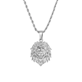 Lion Pendant - Silver