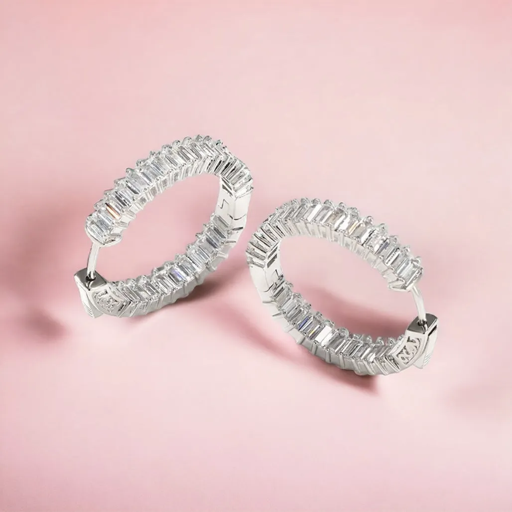 Luna Diamond Hoop Earrings