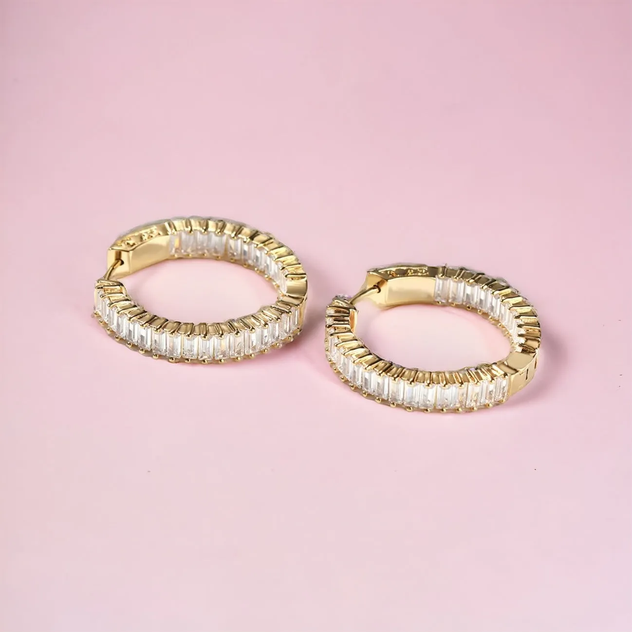 Luna Diamond Hoop Earrings