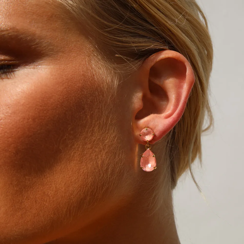 Mini Drop Earrings / Flamingo Ignite