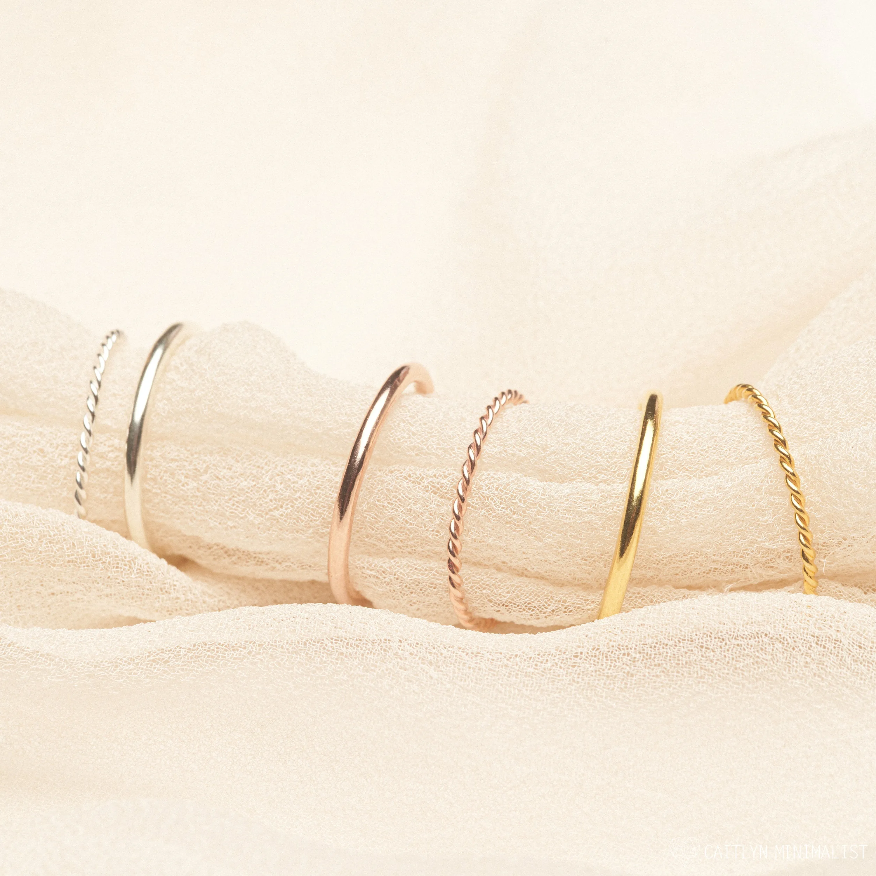 Minimalist Stacking Ring Set