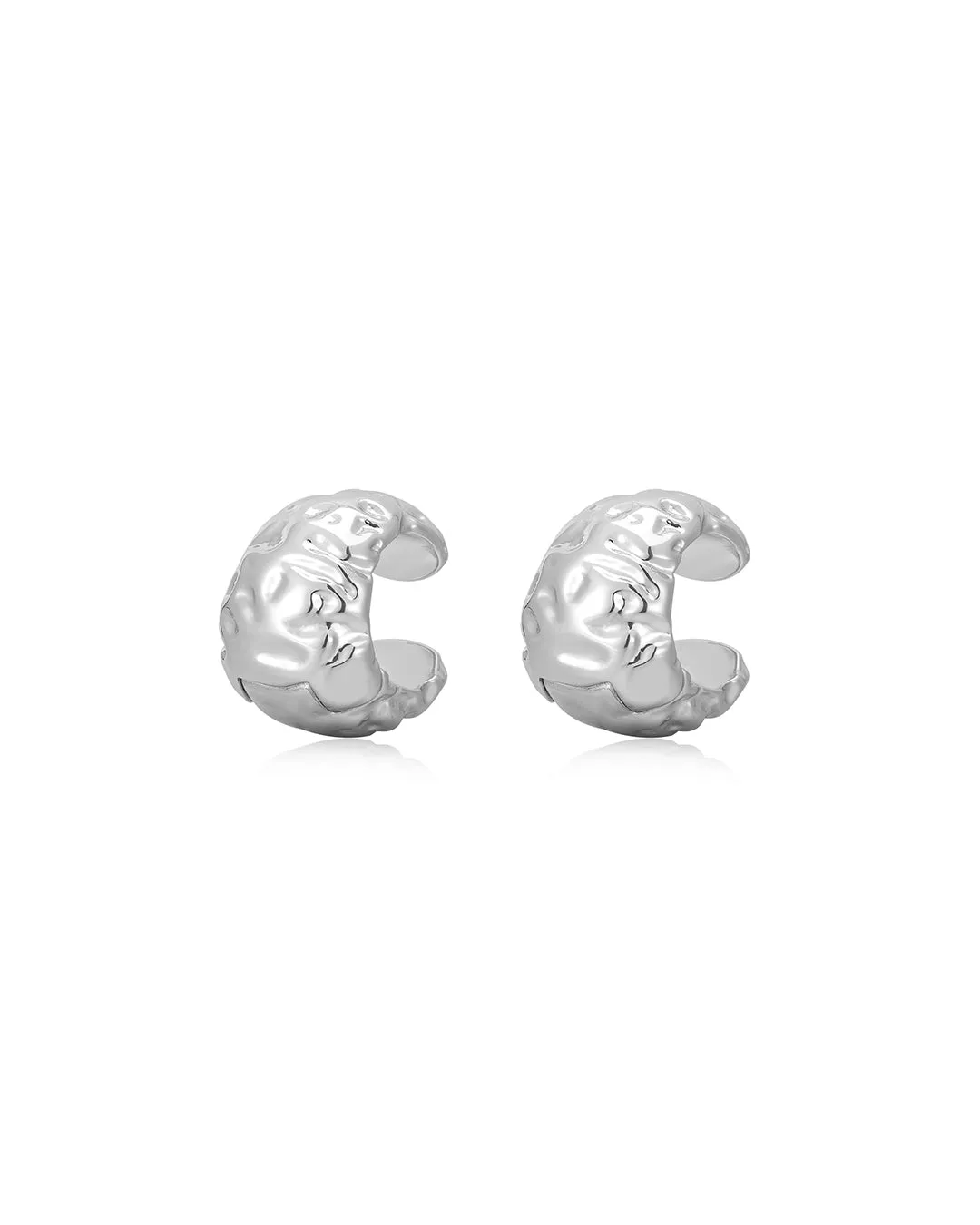 Molten Ear Cuff Set- Silver