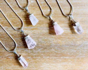 Morganite Sterling Pendant Necklace