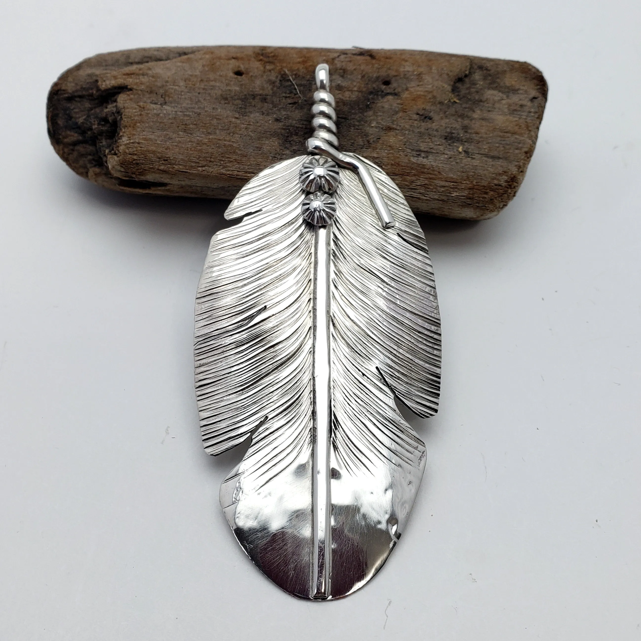 Navajo Sterling Silver Eagle Feather