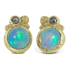 Opal Pebble Stud Earrings