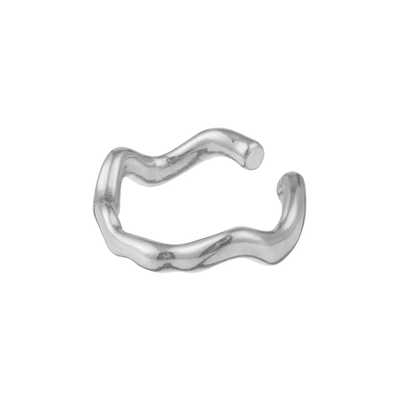 Organic Wave Ear Cuff - Silver